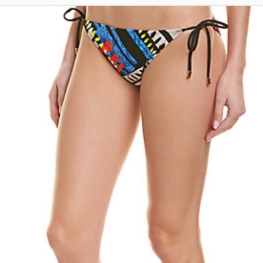 La Blanca multicolor side tie bikini bottoms size 10